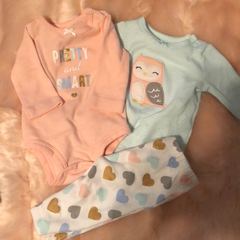 Newborn girl 3pc sets ** lot of 4 different sets**